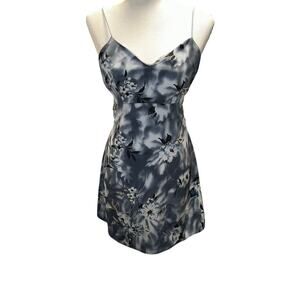 Y2k vintage blue floral dress